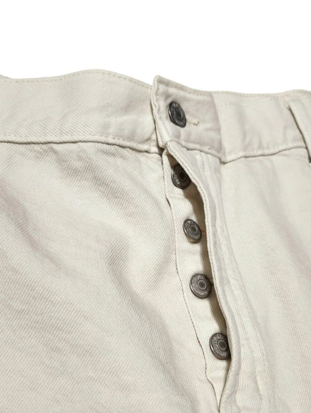 Old Navy Straight Cut Off Jean Shorts Womens Size 20 Beige High Rise Raw Hem